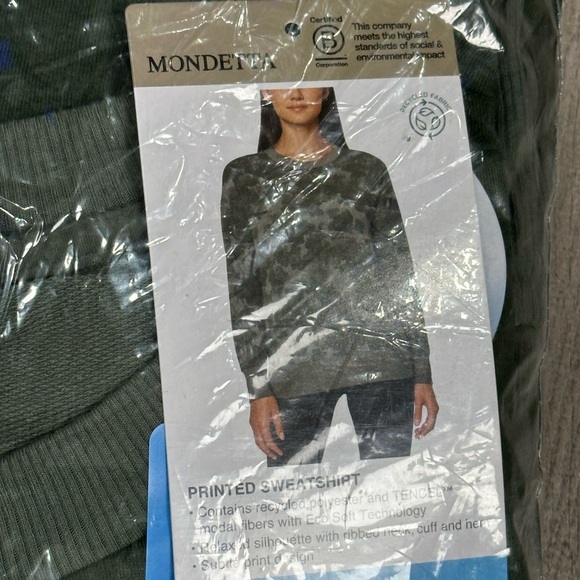 Ladies Mondetta 3X Crewneck Pullover Shirt Active Top Lightweight Long Sleeve - Picture 10 of 11